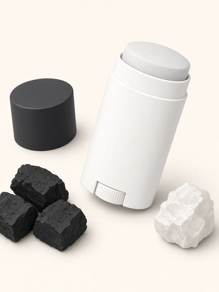 Illustration, not the actual product: Bare Naked Charcoal Magnesium Natural Deodorant (Unscented)